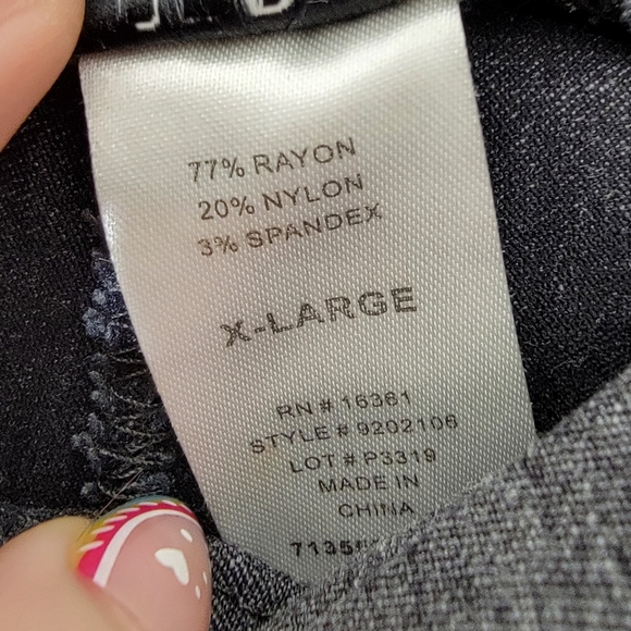 Joe B Gray Pull-On Midrise Skinny Pants Size XL - Picture 5 of 6